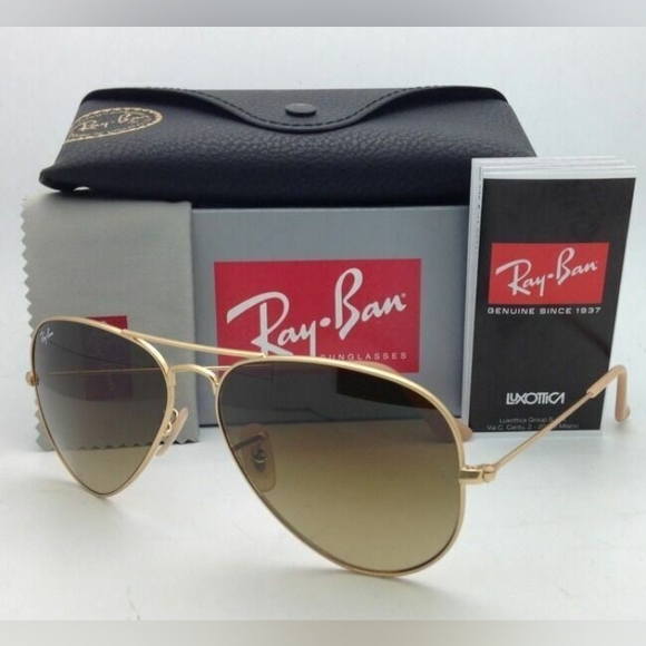 LIKE NEW Ray-Ban Aviator RB3025 Gradient Brown Sunglasses for Men and Women - Picture 4 of 16